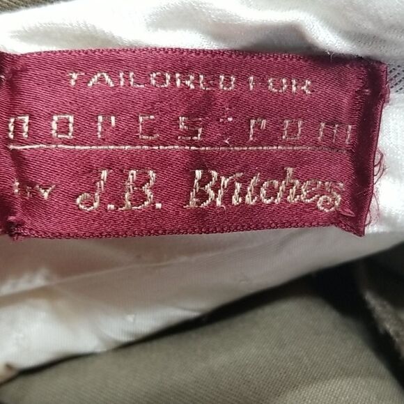 JB Britches Pants Men's 36x30 Nordstrom 100% Pure Virgin Wool Vintage Tan Preppy - Picture 9 of 10